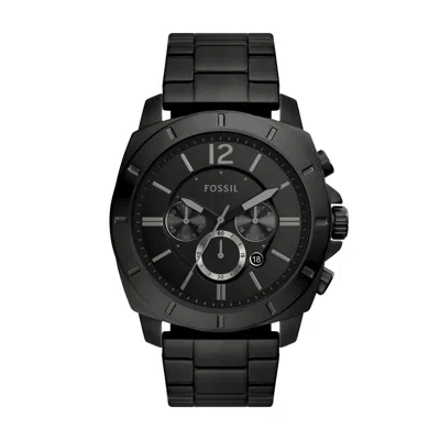 Fossil Outlet Men's Privateer Chronograph, Black Stainless Steel Watch, Bq2759