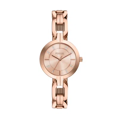Fossil Outlet Women's Kerrigan Three-hand Rose Gold-tone Stainless Steel Watch In Neutral