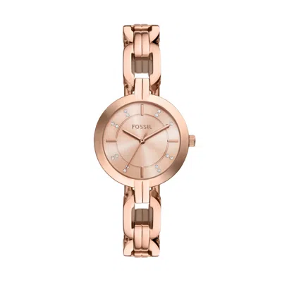 Fossil Outlet Women's Kerrigan Three-hand Rose Gold-tone Stainless Steel Watch