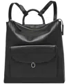 Fossil Parker Leather Backpack Bag In Black