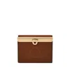 Fossil Penrose Trifold Leather Wallet In Brown