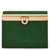 Fossil Penrose Trifold Leather Wallet In Green