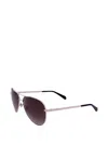 Fossil 파일럿 프레임 더블 브리지 선글라스 In Silver