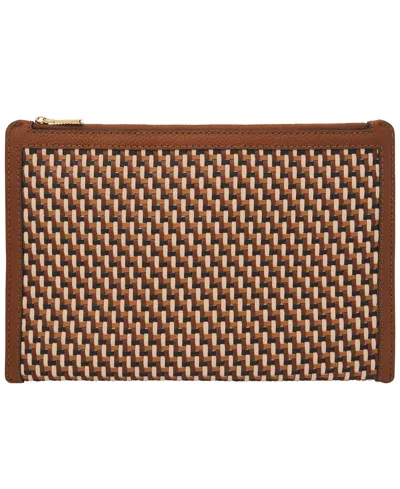 Fossil Pouch In Neutral Woven