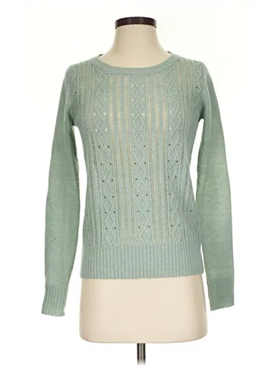 Pre-owned Fossil Pullover Sweater In Green