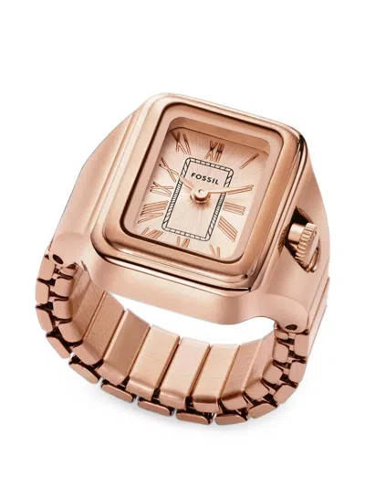 Fossil Raquel 14mm Watch Ring In 핑크