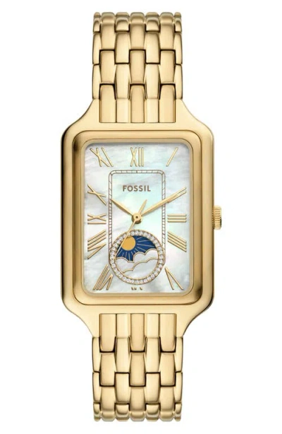Fossil Raquel Sun & Moon Watch, 28mm X 45mm In Gold