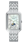 Fossil Raquel Sun & Moon Watch, 28mm X 45mm In Silver
