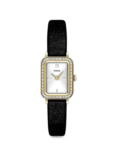 Fossil Raquel Crystal-embellished 18mm Watch In Gold