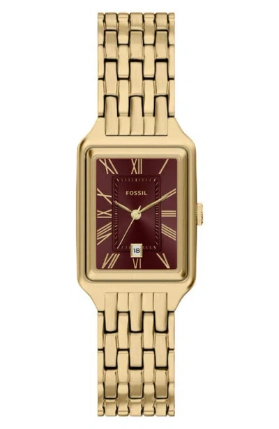 Fossil Women's Raquel Three-hand Date Gold-tone Stainless Steel Watch 23mm