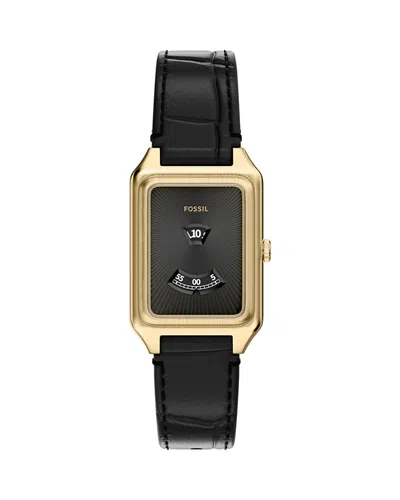 Fossil Raquel Mystery Hour Watch, 26mm X 40mm In Black