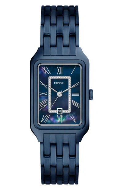 Fossil Raquel Navy Bracelet Watch, 26mm X 40mm In Blue