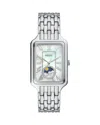 Fossil Raquel Sun & Moon Watch, 28mm X 45mm In Mother Of Pearl/silver