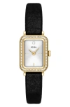 Fossil Raquel Velvet Strap Watch, 18mm X 29mm In Black