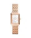 Fossil Raquel Watch, 23mm In White/rose Gold
