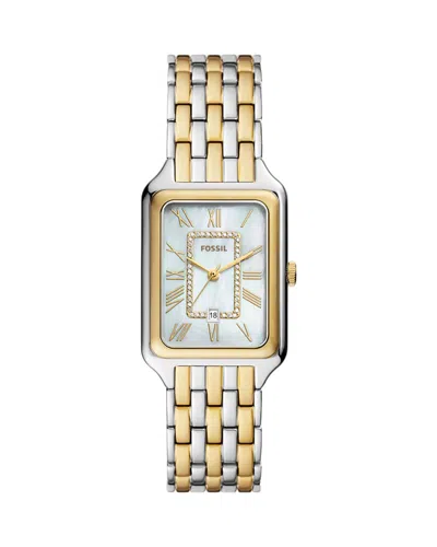 Fossil Women's Raquel Three-hand Date Two-tone Stainless Steel Watch, 26mm