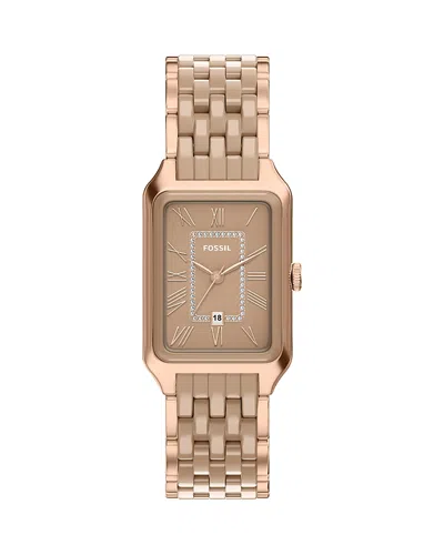 Fossil Raquel Watch, 26mm X 40mm In Gold