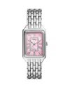 Fossil Raquel Watch, 26mm X 40mm In Pink/silver