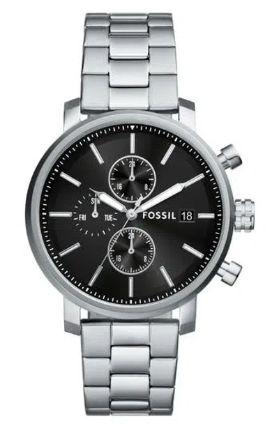 Fossil Rhett Multifunction Stainless Steel Watch In Silver