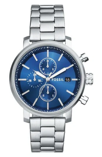Fossil Rhett Multifunction Stainless Steel Watch In Silver