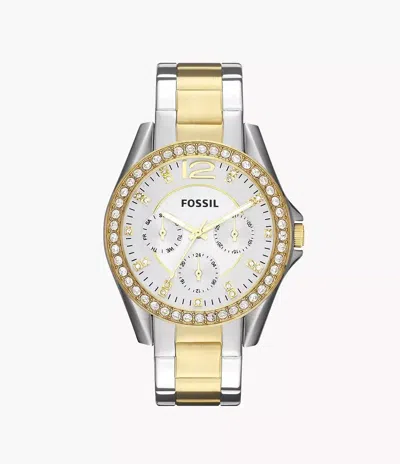 Fossil Riley Women's Multifunction, Two-tone Stainless Steel Watch