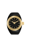 Fossil Ring Watch, 15mm In Black/gold