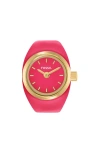 Fossil Ring Watch, 15mm In Pink/gold