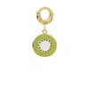 Fossil Rowan Oh So Charming Gold-tone Stainless Steel Kiwi Charm In Green