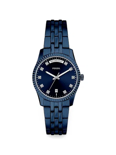 Fossil Scarlette 34mm Watch In Blue