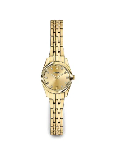 Fossil Scarlette Mini 20mm Watch In Gold