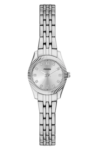 Fossil Scarlette Mini Bracelet Watch, 20mm In Metallic