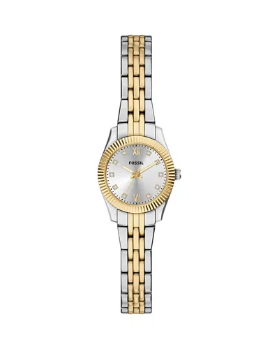 Fossil Scarlette Mini Watch, 20mm In Gold