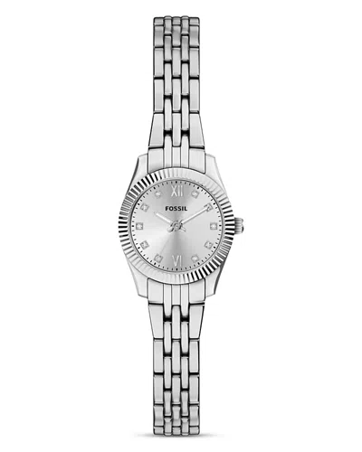 Fossil Scarlette Mini Watch, 20mm In Metallic
