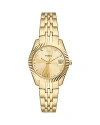 Fossil Women's Scarlette Three-hand Date Gold-tone Stainless Steel Watch 32mm In Gold