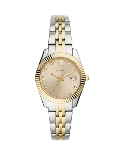 Fossil Scarlette Watch, 33mm In Gold