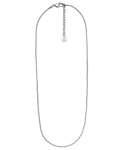 Fossil Silver Plated Stainless Steel Chain Necklace
