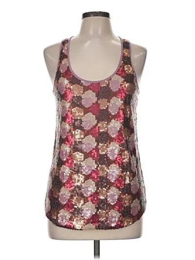 Pre-owned Fossil Sleeveless Top Burgundy Halter Neckline Tops