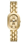 Fossil Women's Sloan Three-hand Gold-tone Stainless Steel Watch, 24mm In Gold