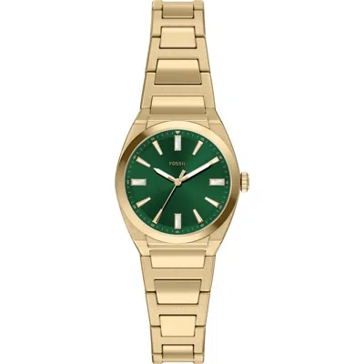 Fossil Small Everett Bracelet Watch, 27mm In Green