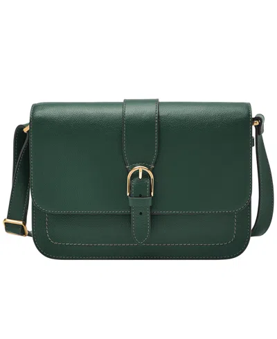 Fossil Small Zoey Leather Crossbody Bag In Viridian