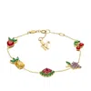 Fossil Special Edition Gold-tone Stainless Steel Station Bracelet In Gold