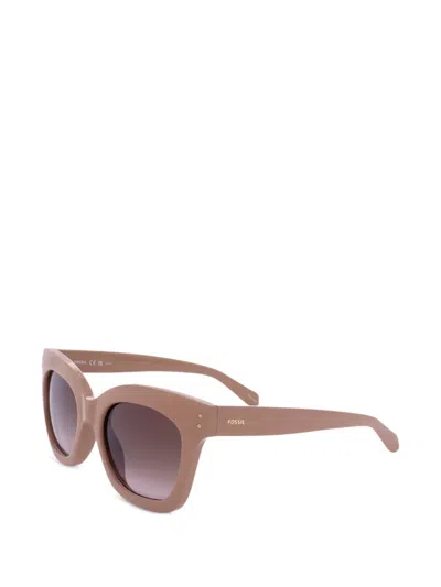 Fossil 스퀘어 프레임 선글라스 In Brown