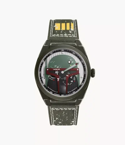 Pre-owned Fossil Star Wars Boba Fett Le1173set 40th Silver Wristwatch