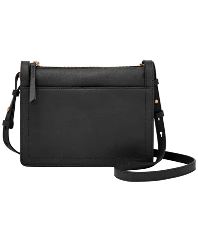 Fossil Taryn Leather Crossbody Bag In Black