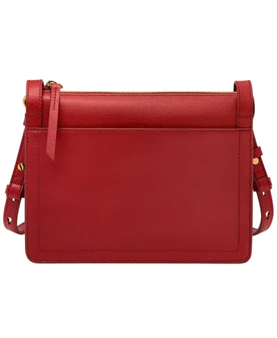Fossil Taryn Leather Small Crossbody Bag In Garnet