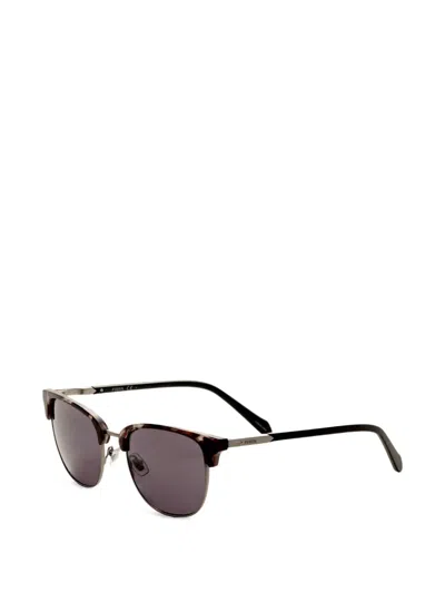 FOSSIL TORTOISESHELL-EFFECT BROWLINE SUNGLASSES