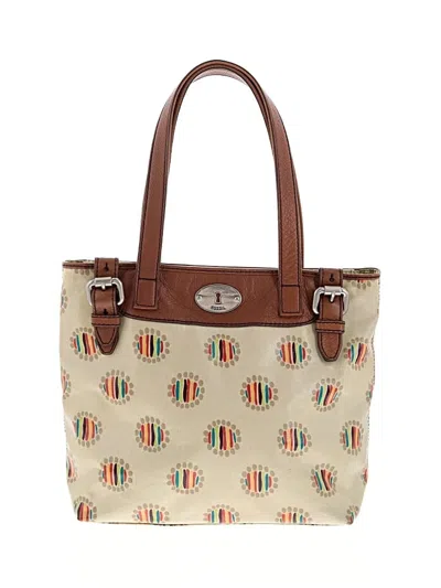Pre-owned Fossil Tote Bag In Ivory