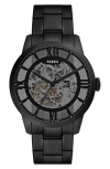 Fossil Townsman Automatic Black Stainless Steel Watch, 44mm
