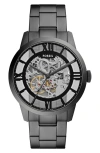 Fossil Townsman Automatic Bracelet Watch, 44mm In Gunmetal