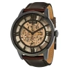 FOSSIL FOSSIL TOWNSMAN AUTOMATIC BROWN SKELETON DIAL MEN'S WATCH ME3098